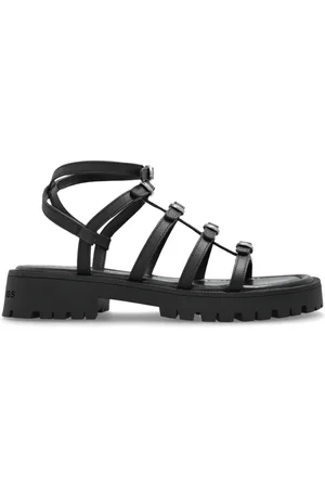 Marc Jacobs Schoenen, Dames, Zwart, 40 EU, Leer, Leren sandalen