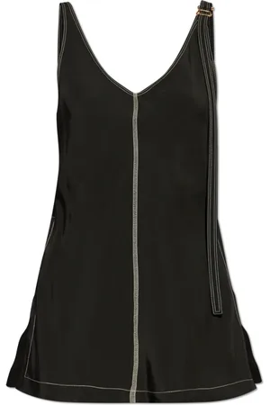 Sportmax Tops, Dames, Zwart, 2Xs, Leer, Top Waser