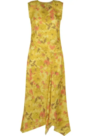 Acne Studios Kleedjes, Dames, Veelkleurig, L, Polyester, Midi-jurk