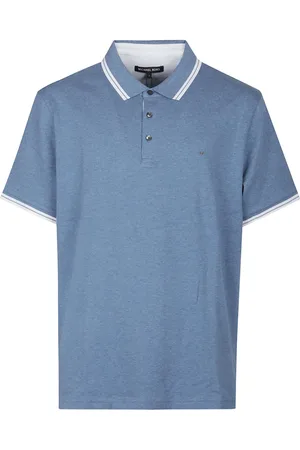 Michael Kors Tops, Heren, Blauw, M, Korte mouw poloshirt in groen