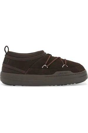 Moon Boot Schoenen, Heren, Bruin, 38 EU, Leer, Suede Slip-On Sneakers