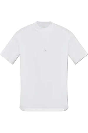 ROA Tops, Heren, Wit, L, Katoen, T-shirt met logo