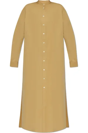 Jil Sander Kleedjes, Dames, , S, Katoen, Jurk met geborduurd logo