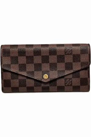 LOUIS VUITTON Pre-owned, Dames, Bruin, ONE Size, Leer, Pre-owned Canvas wallets