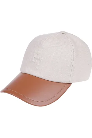 ELEVENTY Accessoires, unisex, , ONE Size, Linnen, Linnen en Leren Baseballpet