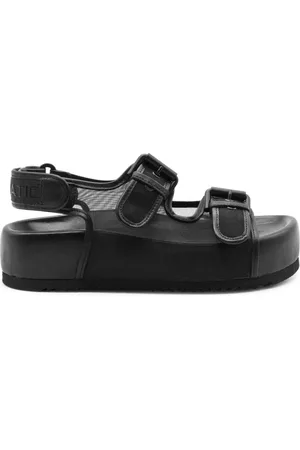 vic matiè Schoenen, Dames, Zwart, 39 EU, Leer, Bubble sandaal zwart