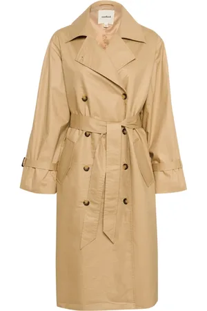 Soaked in Luxury Mantels, Dames, , XL, Katoen, Oversized Trenchcoat met Brede Riem