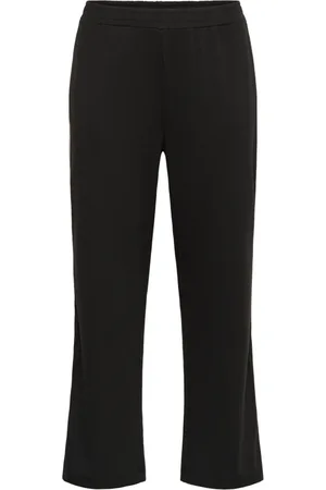 Kaffe Broeken, Dames, Zwart, S, Sportieve Track Pants met Strepen