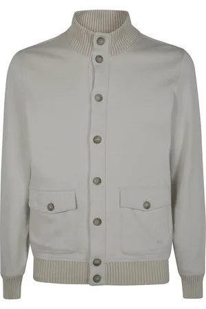 FAY Jassen, Heren, Grijs, XL, Stijlvolle Sweatshirt voor Mannen