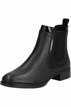Rieker Schoenen, Dames, Zwart, 36 EU, Leer, Chelsea Boots