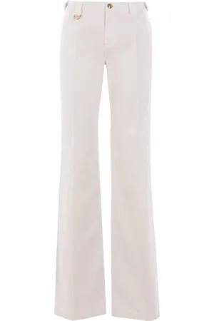 Chloé Broeken, Dames, Wit, M, Leer, Witte Broek met Ringdetail