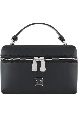 Armani Exchange Tassen, Dames, Zwart, ONE Size, Zwarte accessoires met logo ritssluiting