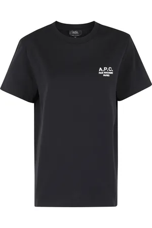 A.P.C. Tops, Dames, Zwart, XL, Katoen, Standaard T-shirt
