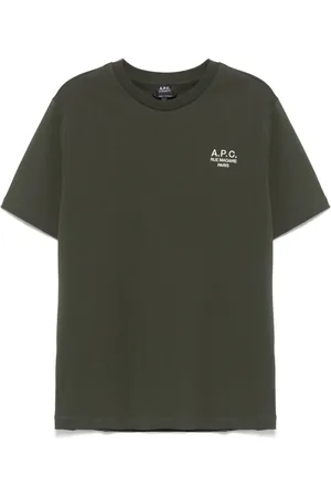 A.P.C. Tops, Heren, Groen, M, Katoen, Katoenen T-shirt