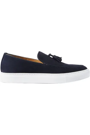 Scarosso Schoenen, Heren, Blauw, 40 EU, Suède, Amedeo Blauwe Suède Loafers