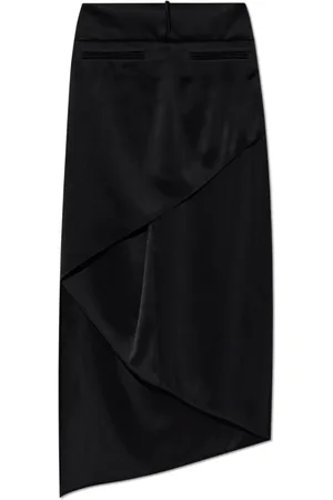 Courrèges Rokken, Dames, Zwart, XS, Satijn, Satijnen rok