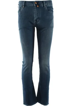 Jacob Cohen Jeans, Heren, Blauw, W32, Katoen, Blauwe Bard Fast Slim Jeans