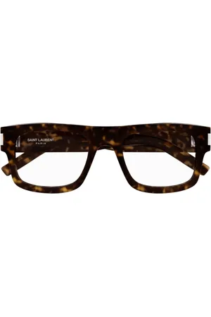 Saint Laurent Accessoires, unisex, Bruin, ONE Size, Wirecore Metalen Zonnebril SL 574