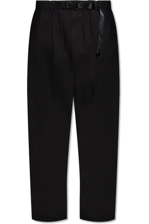 Comme des Garçons Broeken, Heren, Zwart, S, Katoen, Broek met riem