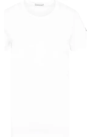 Moncler Tops, Dames, Wit, XS, Katoen, Katoenen T-shirt