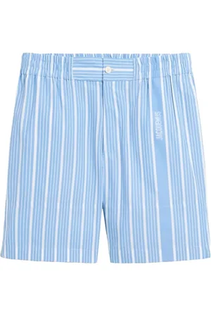 Jacquemus Korte broeken, Heren, Blauw, M, Aloe Short in Trendy Stijl