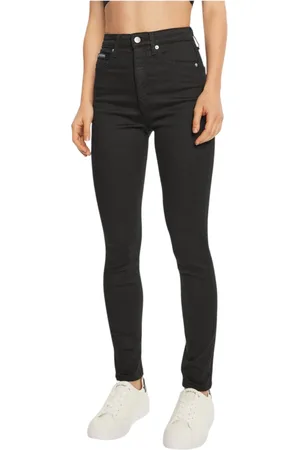 Calvin Klein Jeans, Dames, Zwart, W25 L30, Katoen, High Rise Skinny Jeans voor vrouwen