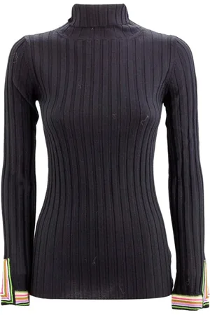 Etro Truien, Dames, Zwart, S, Wol, Coltruien