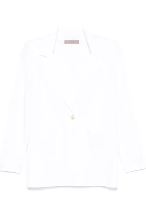 D.EXTERIOR Jassen, Dames, Wit, S, Witte jas met schoudervullingen