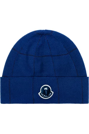 Moncler Accessoires, unisex, Blauw, ONE Size, Wol, Palm Angels Cap