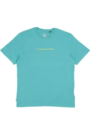 Element Tops, Heren, Blauw, M, Katoen, Mieren Marcheren Tee Crew Neck T-Shirt