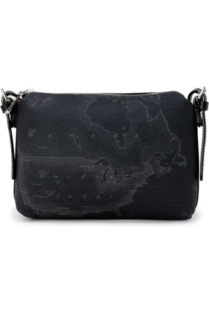 ALVIERO MARTINI 1A CLASSE Tassen, Dames, Zwart, ONE Size, Katoen, Zwarte Tote Tas Leer Katoen Mix