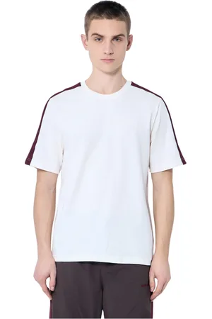 adidas Tops, Heren, Veelkleurig, M, Katoen, Logo Motief Crewneck T-Shirt