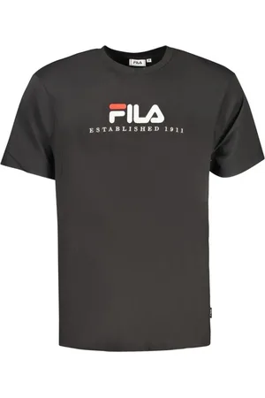 Fila Tops, Heren, Zwart, 3Xl, Katoen, Zwart Katoenen T-shirt