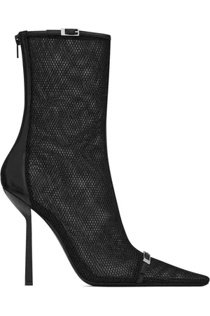 Saint Laurent Schoenen, Dames, Zwart, 40 EU, Leer, Oxalis Booties
