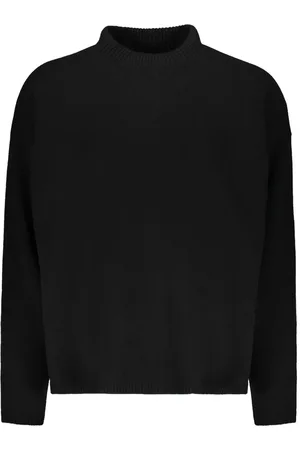 Rick Owens Truien, Heren, Zwart, L, Kasjmier, Luxe Kasjmier Coltrui