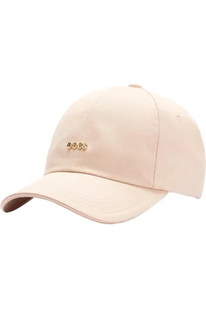 HUGO BOSS Accessoires, Dames, Roze, ONE Size, Katoen, Moderne katoenen twill pet met metalen logo