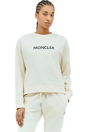 Moncler Sweatshirts & Hoodies, Dames, , S, Katoen, Cotton Jersey Logo Embroidery Sweatshirt