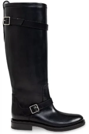 Saint Laurent Schoenen, Dames, Zwart, 39 1/2 EU, Leer, River Boots
