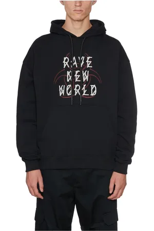 44 Label Group Sweatshirts & Hoodies, Heren, Zwart, S, Katoen, Hooded katoenen sweatshirt