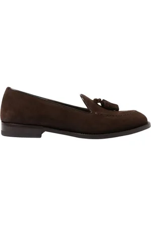 Scarosso Schoenen, Dames, Bruin, 38 1/2 EU, Suède, Bruine Suede Kwastjes Loafers