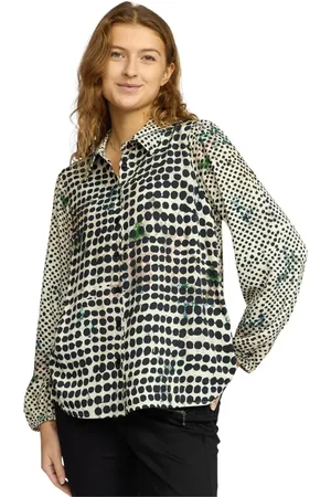 2-Biz Blouses & Shirts, Dames, Veelkleurig, S, Black Dot Shirt Sadaya. Es 25
