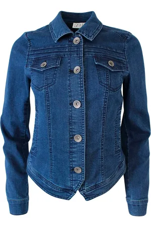 2-Biz Jassen, Dames, Blauw, M, Denim, Anne Denim Jas