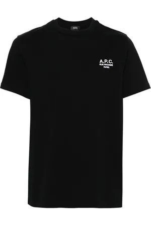 A.P.C. Tops, Heren, Zwart, L, Katoen, Rue Madame T-Shirt