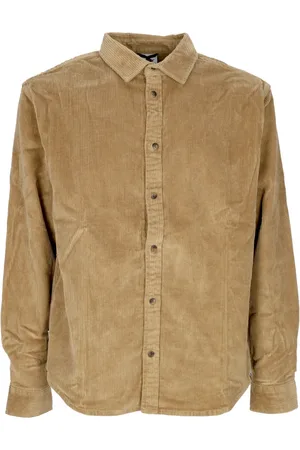 Element Overhemden, Heren, Groen, L, Katoen, Velvet Tree Icon Cord Shirt Khaki