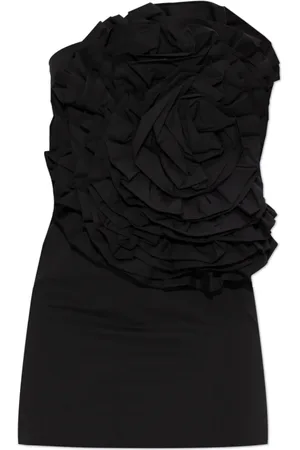 ROTATE Kleedjes, Dames, Zwart, XS, Katoen, Off-shoulder jurk