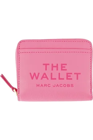 Marc Jacobs Accessoires, Dames, Roze, ONE Size, Leer, Mini Compact Portemonnee