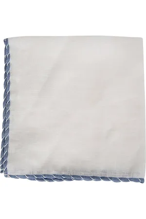 ELEVENTY Accessoires, unisex, Wit, ONE Size, Linnen, Linnen Geborduurde Clutch