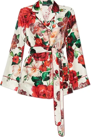 Dolce & Gabbana Blouses & Shirts, Dames, Rood, XS, Zijden overhemd