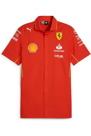 PUMA Overhemden, Heren, Rood, M, Ferrari Overhemd