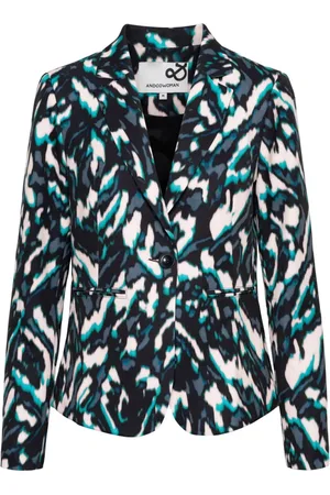 &Co Woman Jassen, Dames, Veelkleurig, XS, Polyester, Tailored Blazer Mineral